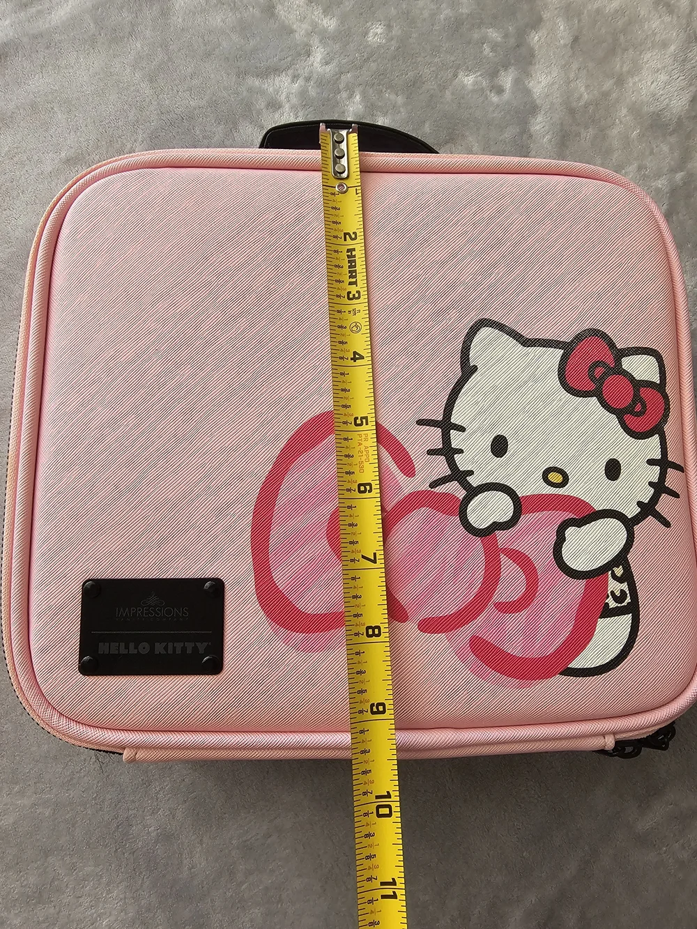 Impression Vanity Makeup Bag with Faux Leather, Hello Kitty Travel Toiletry Bag